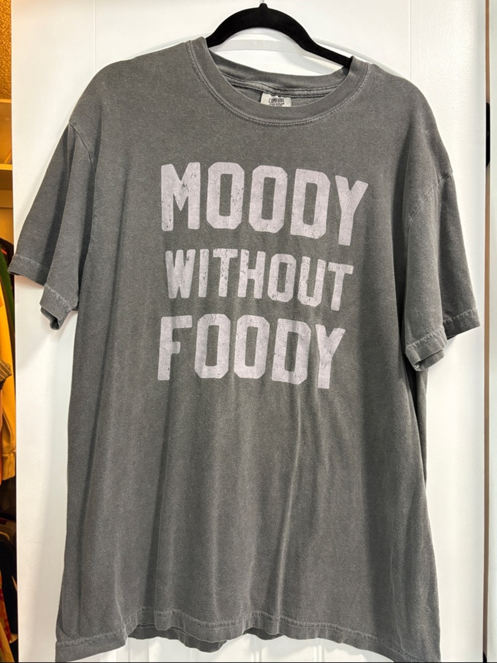 Comfort Colors Moody Without Foody Graphic Tee - Gray